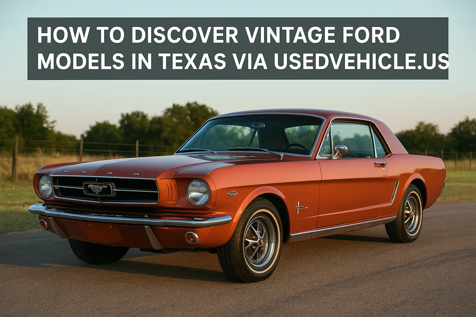 How to Discover Vintage Ford Models in Texas via UsedVehicle.us